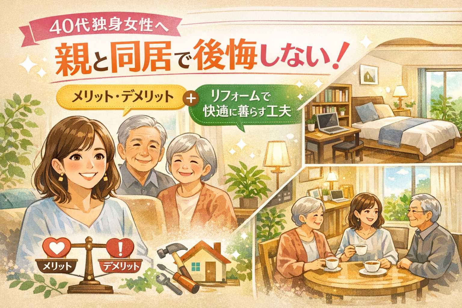 親と同居で後悔しない 快適に暮らす方法