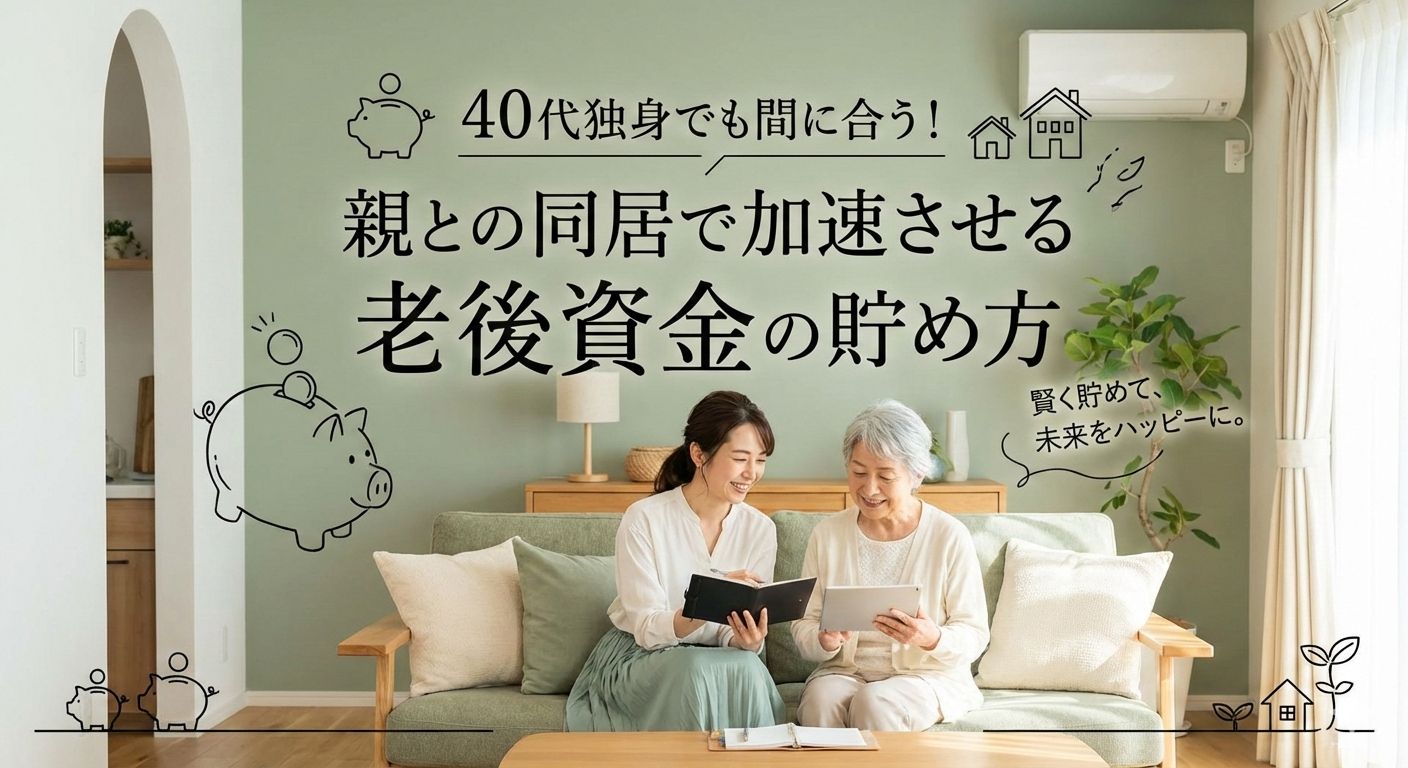 ４０代独身親と同居で　老後資金　をためる