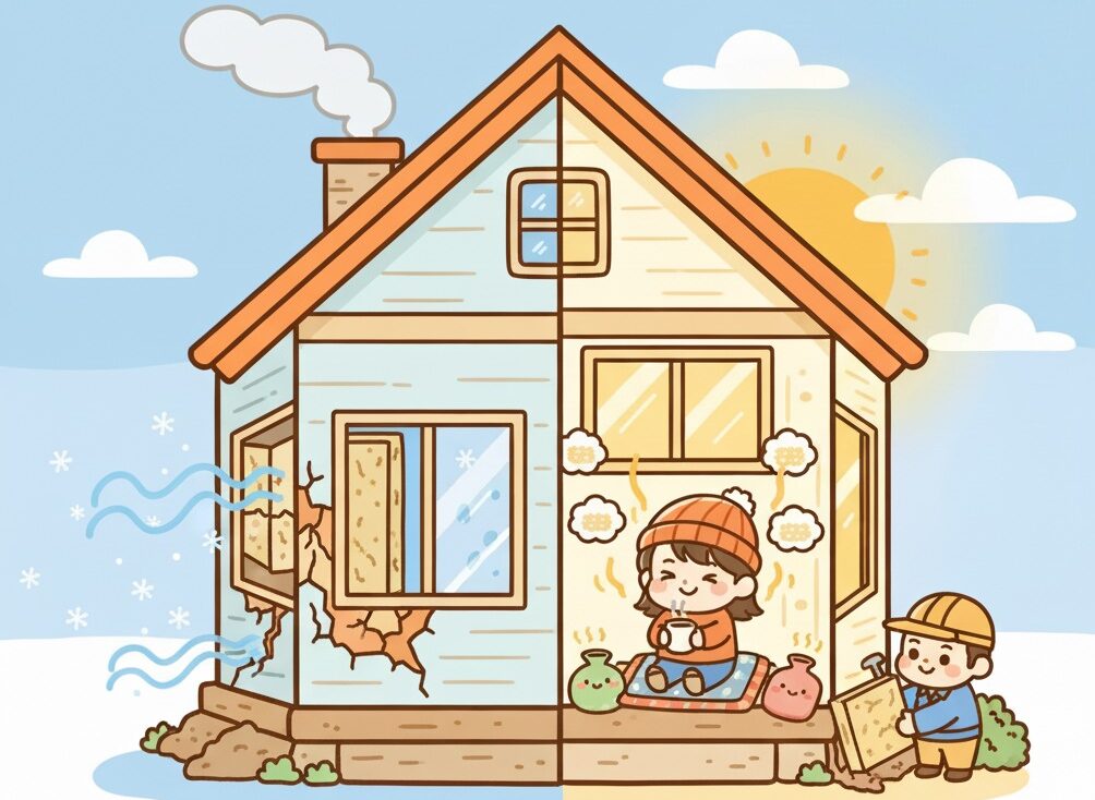 底冷え 光熱費を抑える家電とリフォーム対策