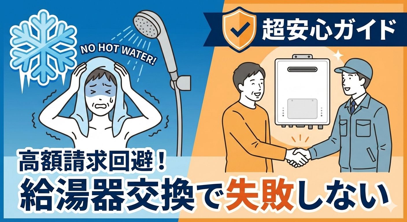 シャワーからお湯がでなくなり 給湯器交換　を依頼する