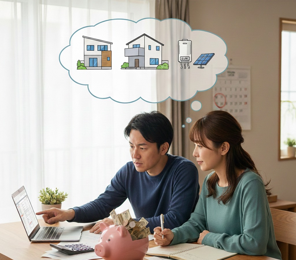 修繕積立金について考えている家計の様子